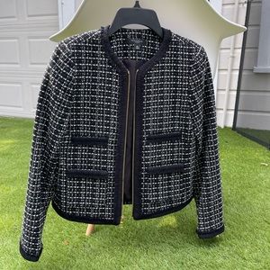 Petite Black and White Blazer